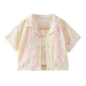 ZARA Kids Printed Crop Top And Shirt Set sz 6